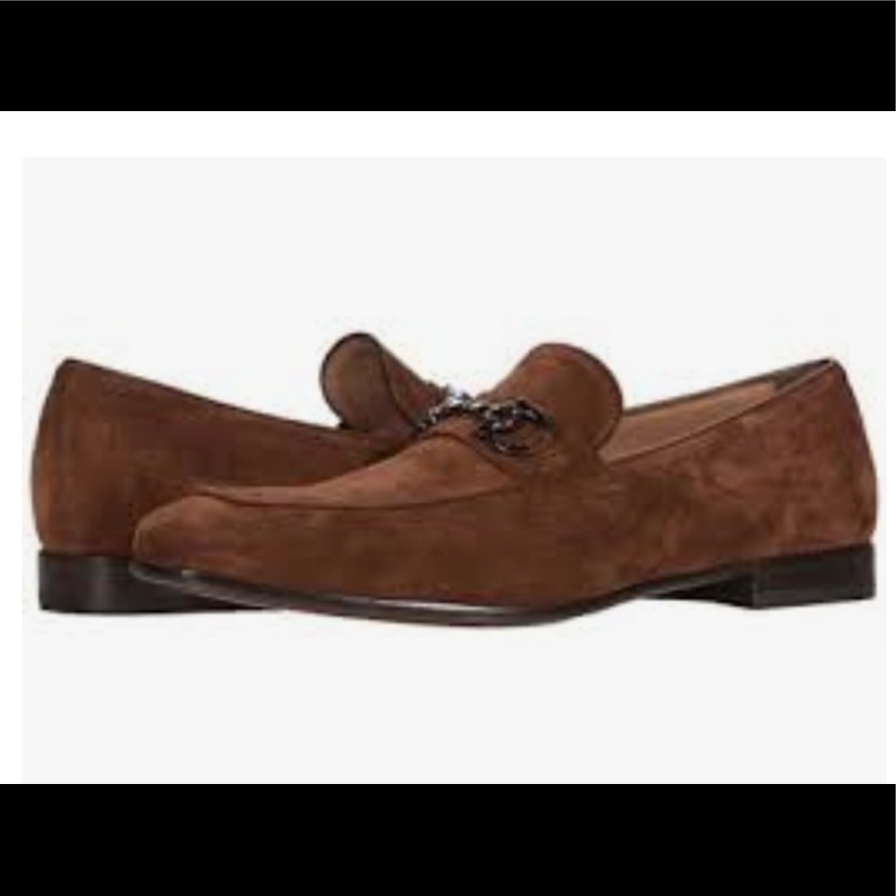 NEW—Salvatore Ferragamo Reno Loafer Chocolate suede sz 10E Wide